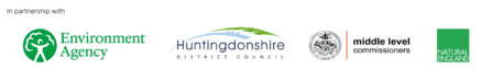 Environment Agency, Huntingdonshire District Council, Middle Level Commission and Natural England logos