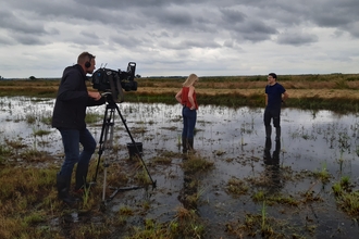 Jack Clough interviewed by ITV News at Water Works