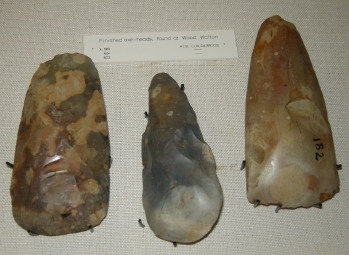 Stone axeheads found at Woodwalton