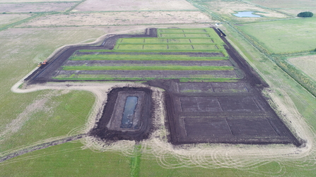 Great Fen Water Works land prep aerial Henry Stanier 