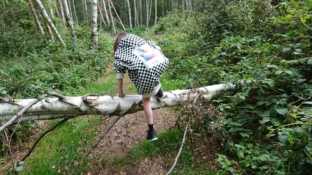 Child exploring at Holme Fen