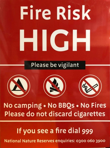 High Fire Risk sign