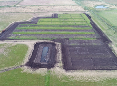 Great Fen Water Works land prep aerial Henry Stanier 